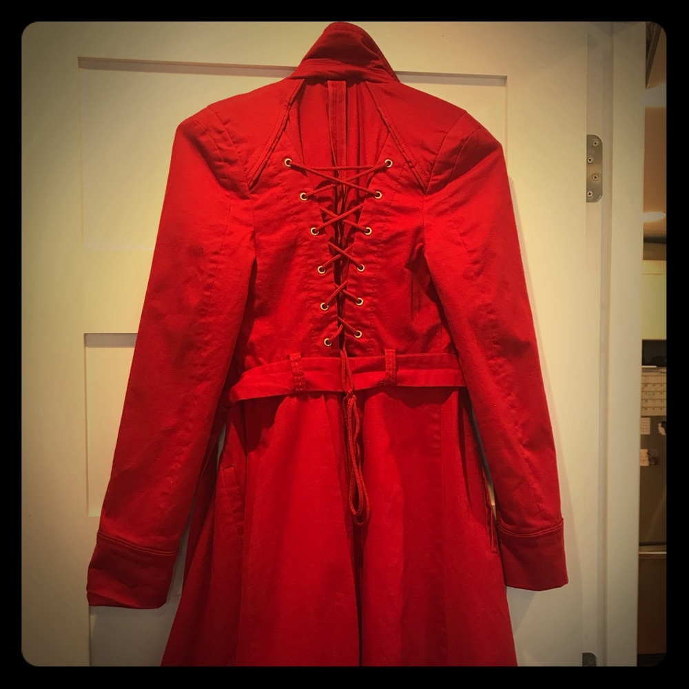 Anthro Elevenses Corset Back Coat